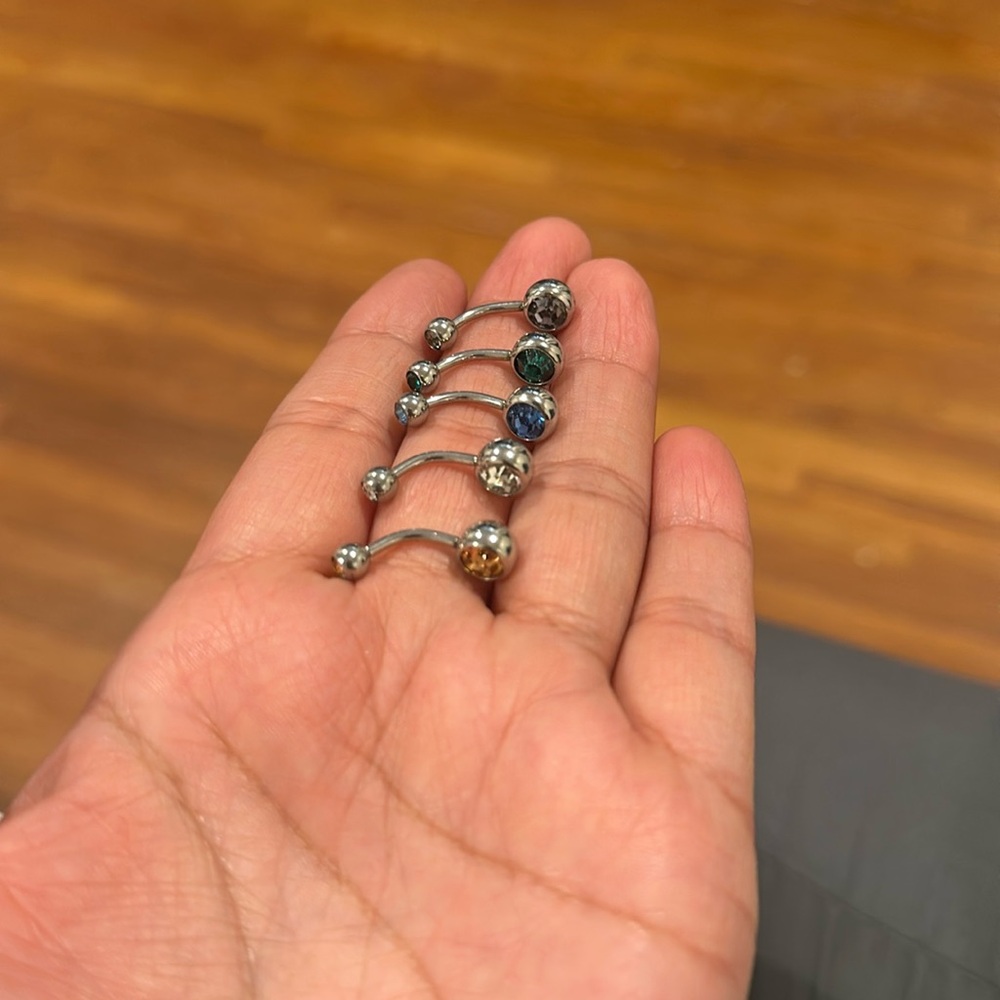 5 belly rings